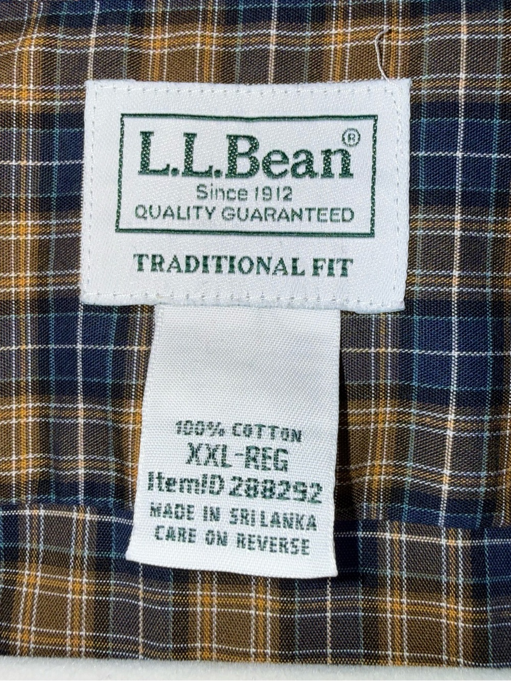 Vintage L.L. Bean Men’s Plaid Button-Down Shirt- Size XXL - Picture 2 of 11
